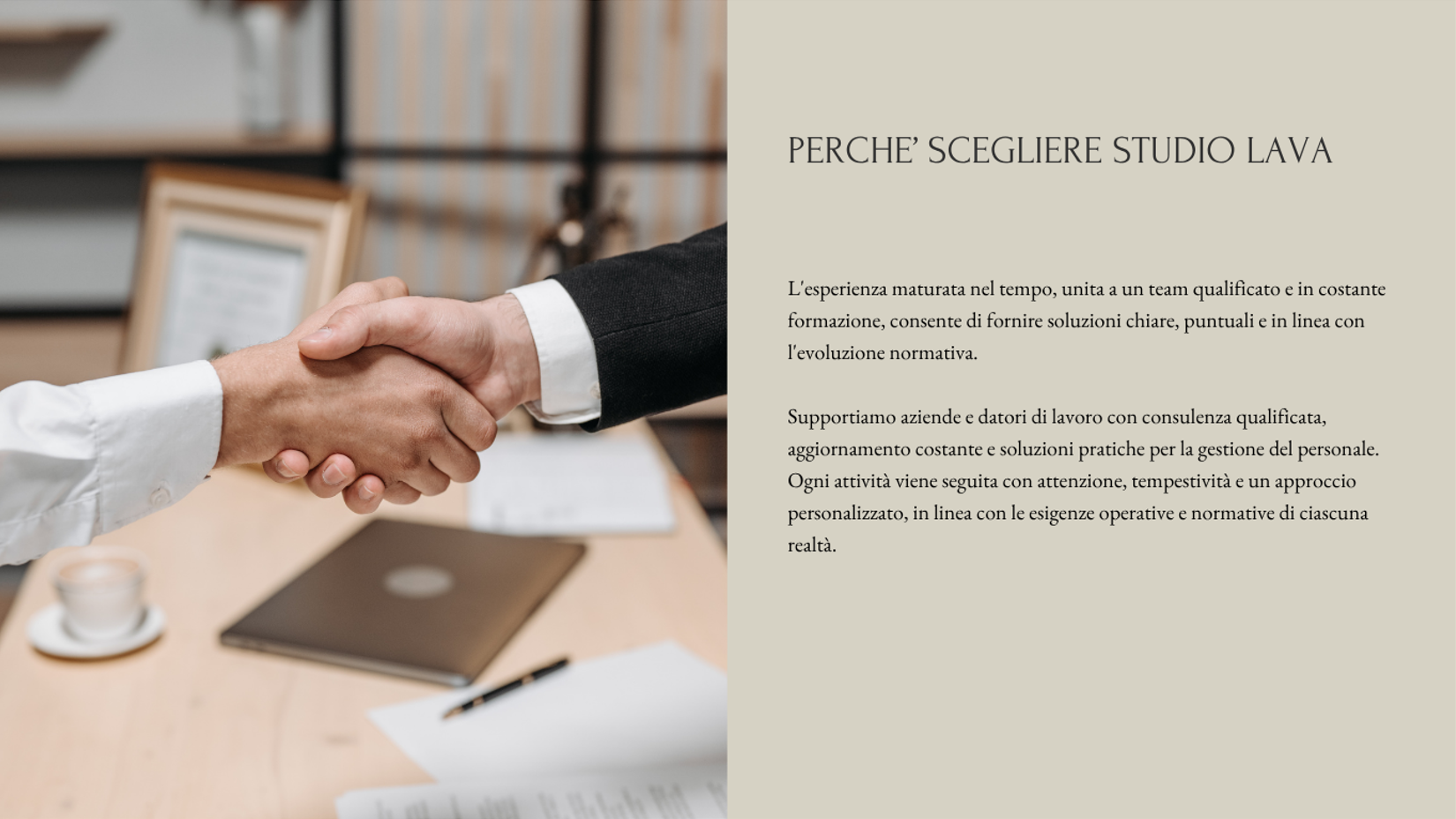 Perché scegliere lo Studio Lava